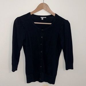 Soft Black button front cardigan